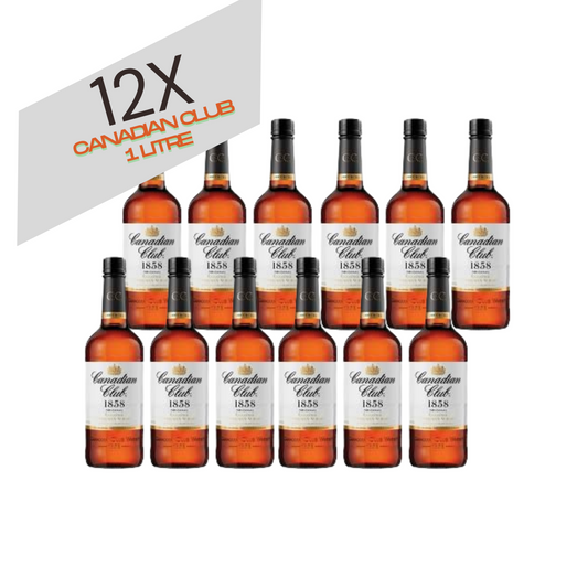 12x Canadian Club 1 Litre (Case Deal)
