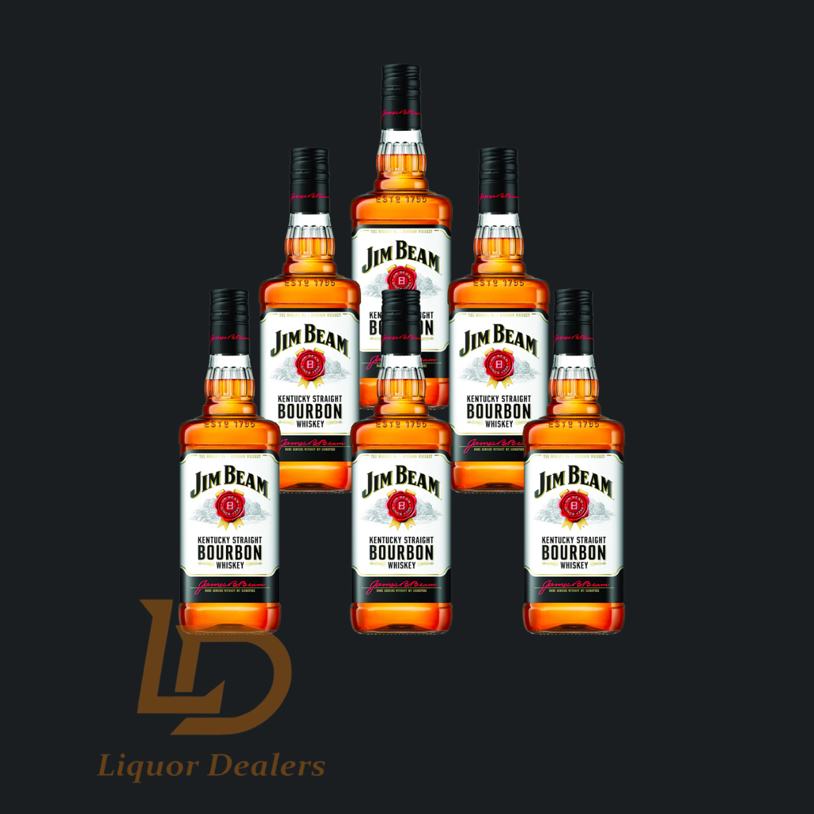 6x Jim beam White 1 Litre (Case Deal)