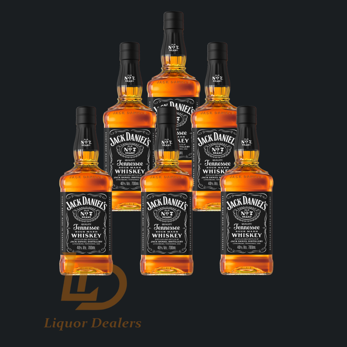 6x Jack Daniels 1 Litre (Case Deal)