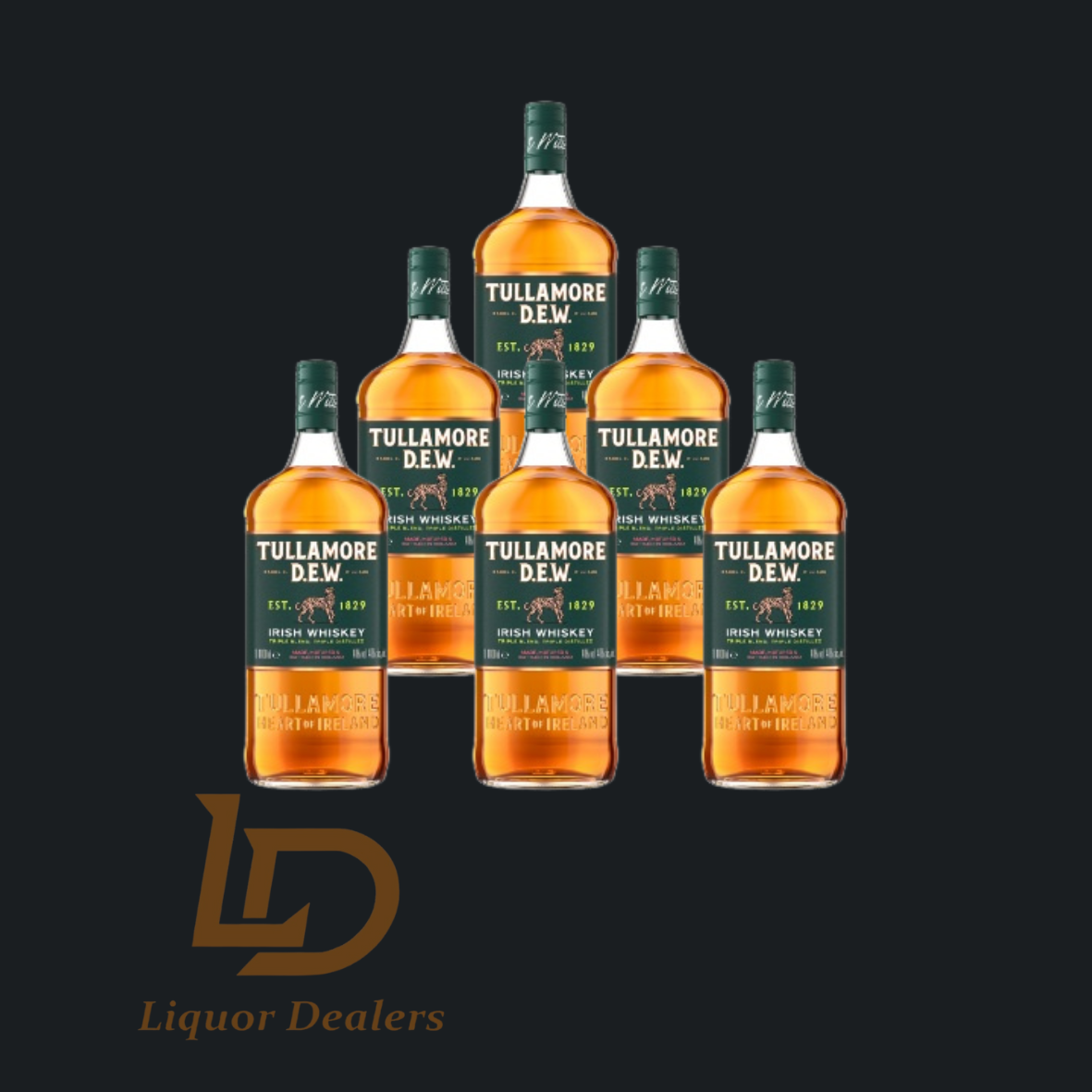6x Tullamore Dew 1 Litre (Case Deal)