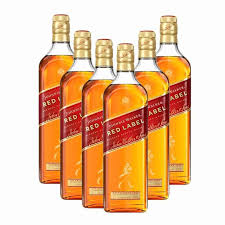 6x Johnnie Walker Red Label 1 Litre