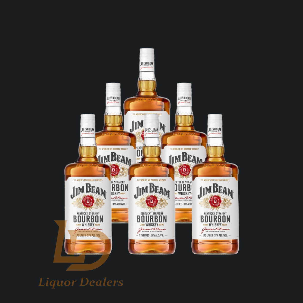 6x Jim Beam 1.75L (Case Deal)