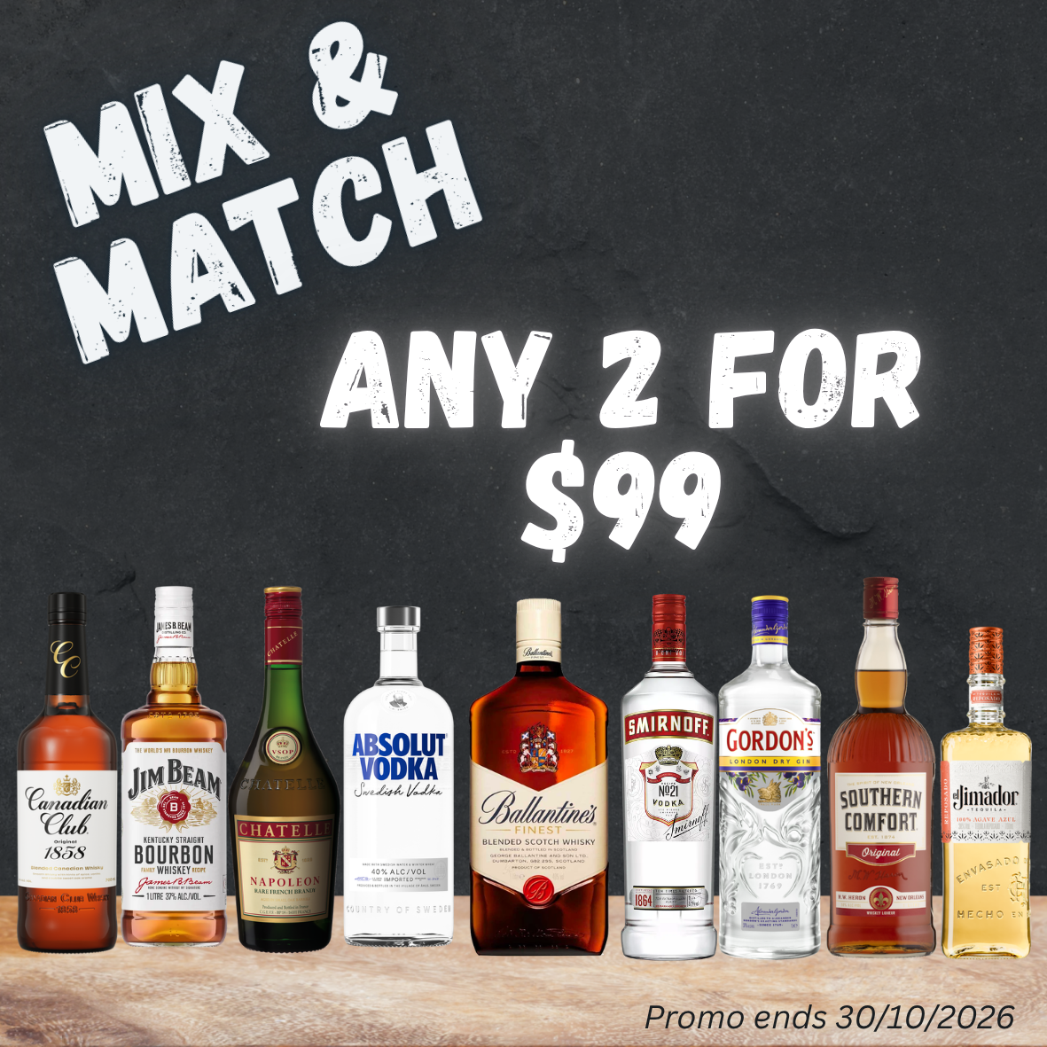 Mix & Match 2 For $99
